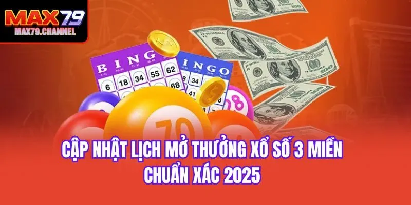 Cập nhật lịch mở thưởng xổ số 3 miền chuẩn xác 2025